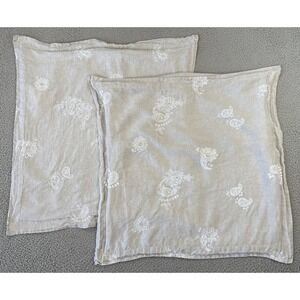 Johnny Was Skyler Euro Shams (Pair) Linen Paisley Boho